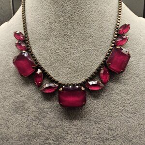 Loren Hope Maroon Red Gem Necklace